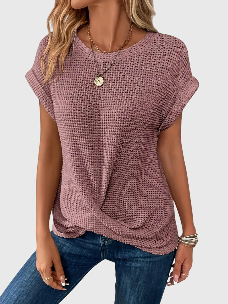 Isa™ | Blouse Élégante avec Col Rond