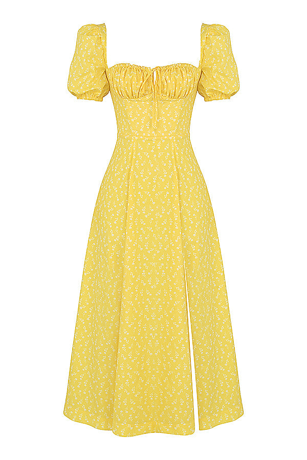 Aviana - Robe à Manches Bouffantes Bloom
