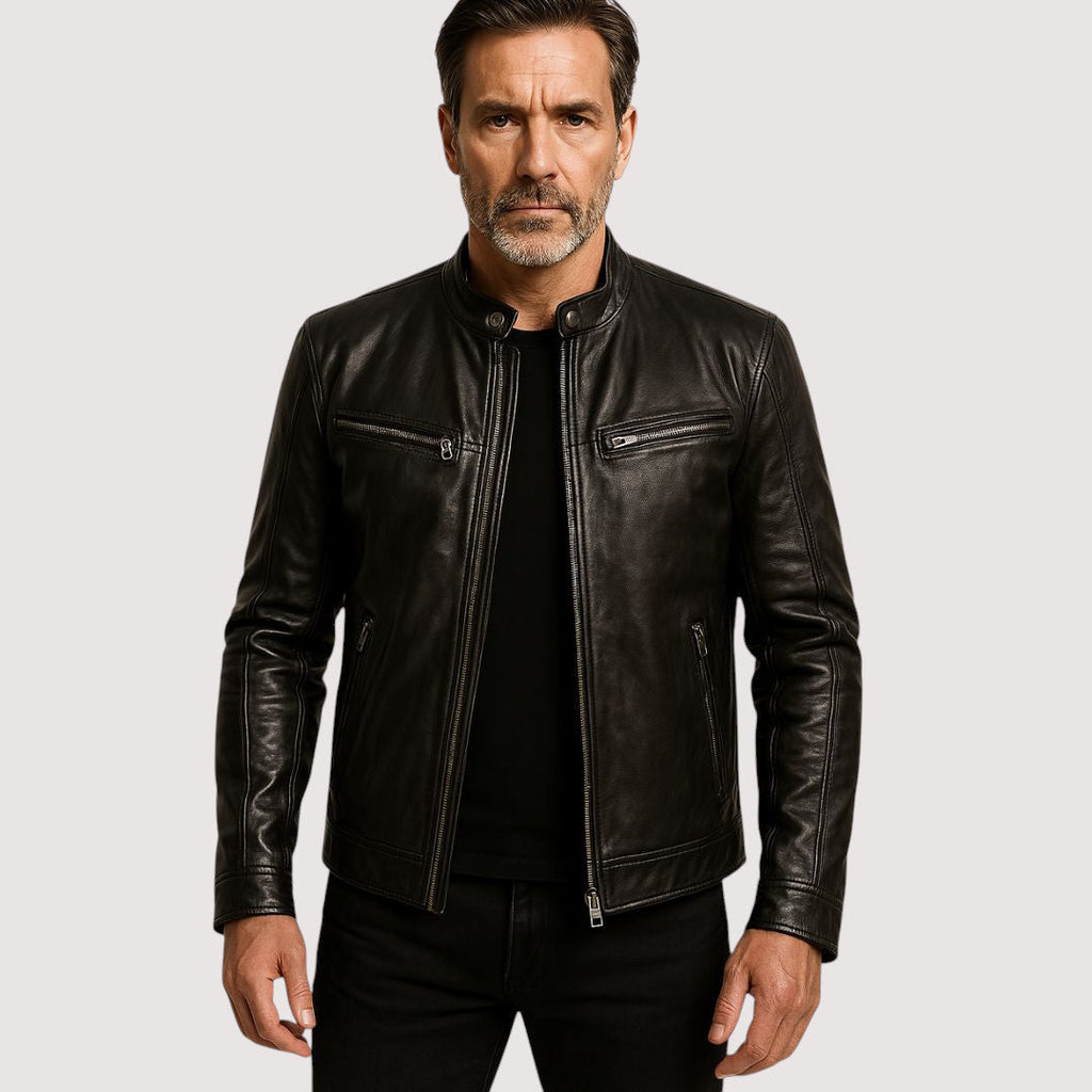 Zoléa | VESTE EN CUIR HAUT DE GAMME ÉLÉGANTE POUR HOMME