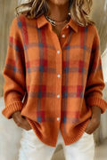 Tessa™ | Le Gilet Maille à Carreaux