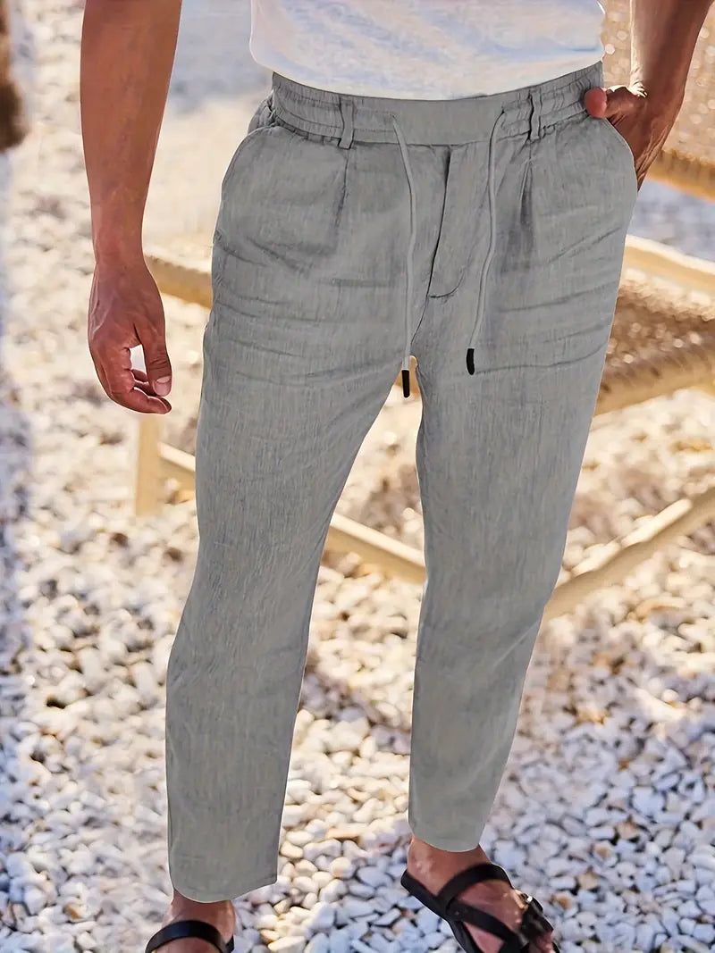 Zoléa | PANTALONS LARGES EN LIN AVEC CORDON