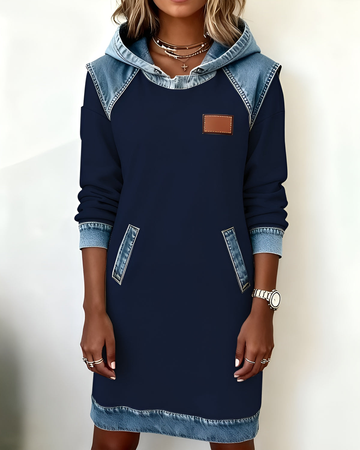 Robe Amélia™ | Élégance Contrastée
