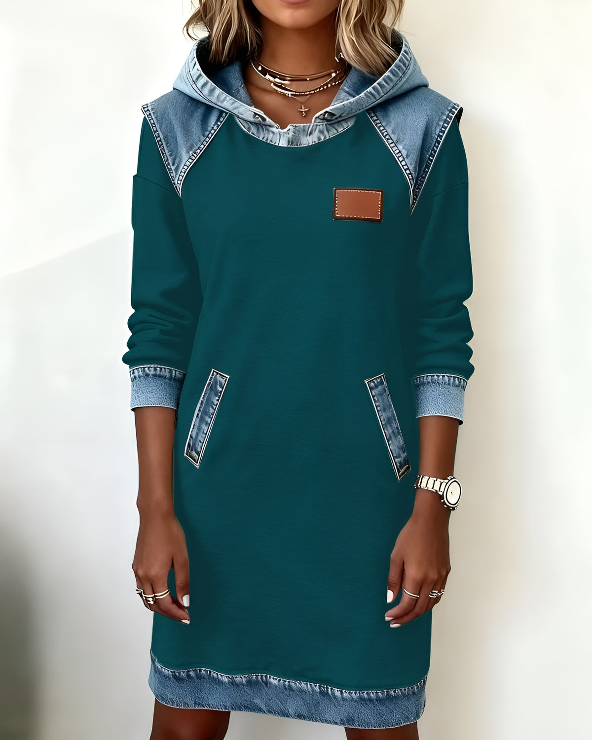 Robe Amélia™ | Élégance Contrastée