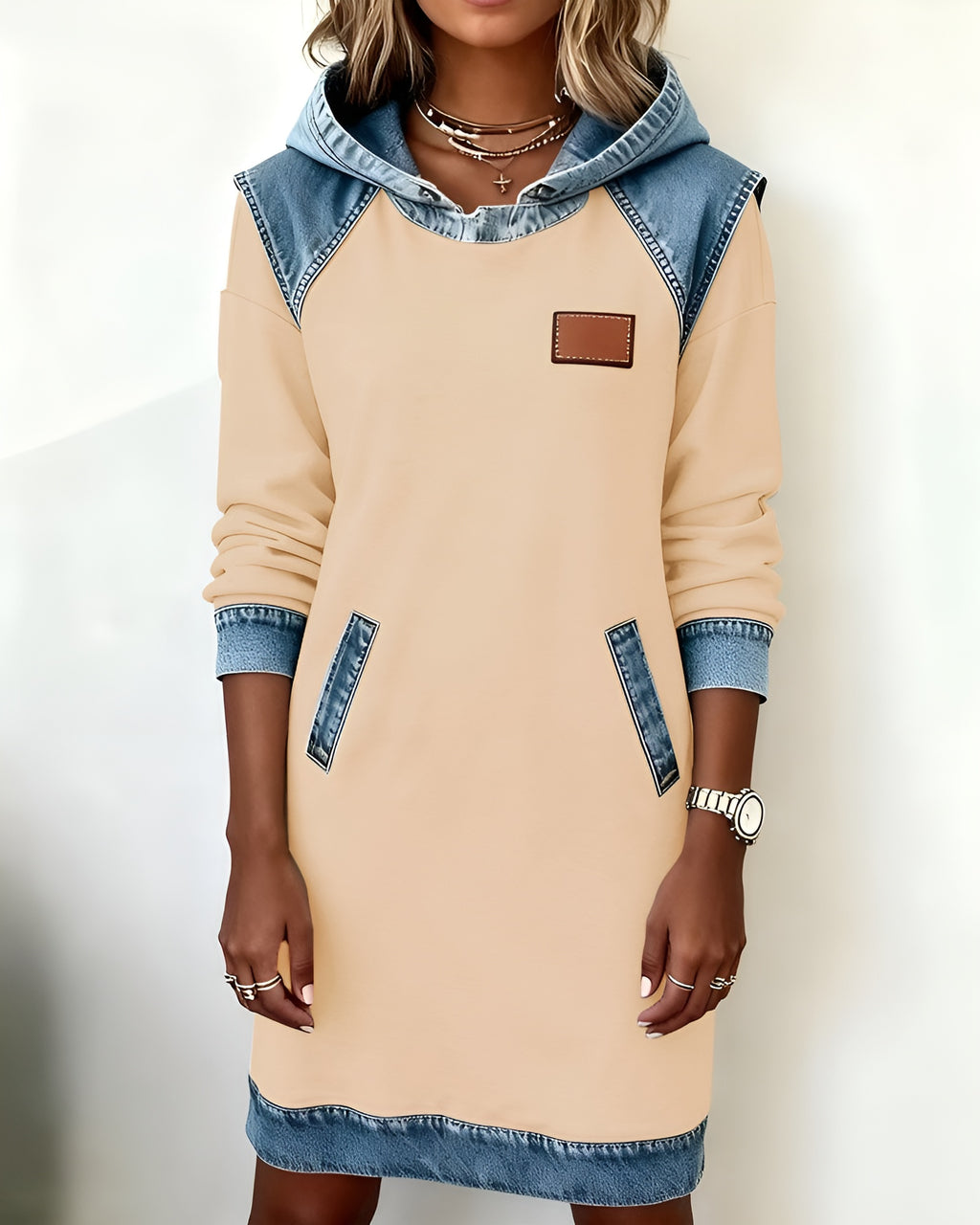 Robe Amélia™ | Élégance Contrastée