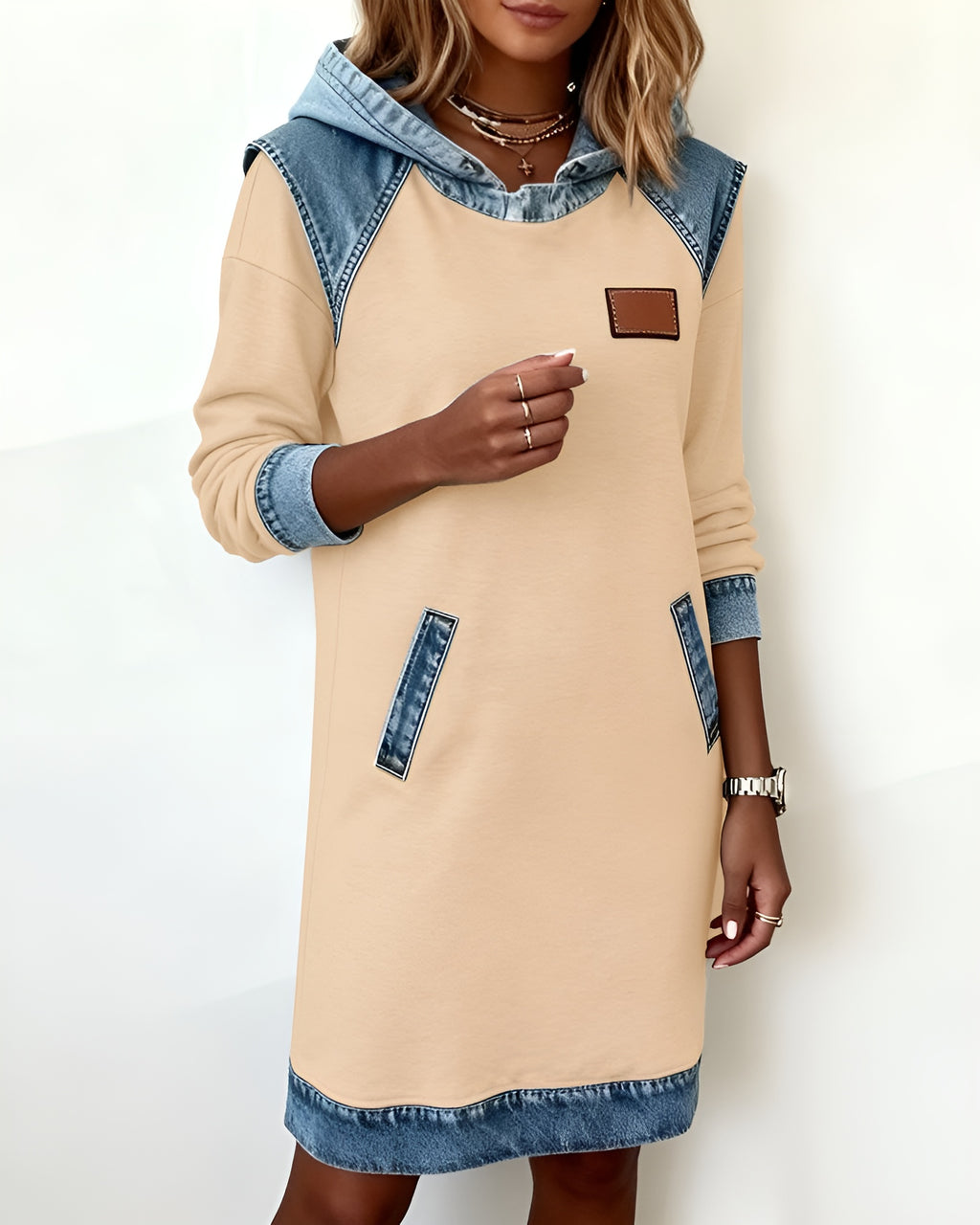 Robe Amélia™ | Élégance Contrastée