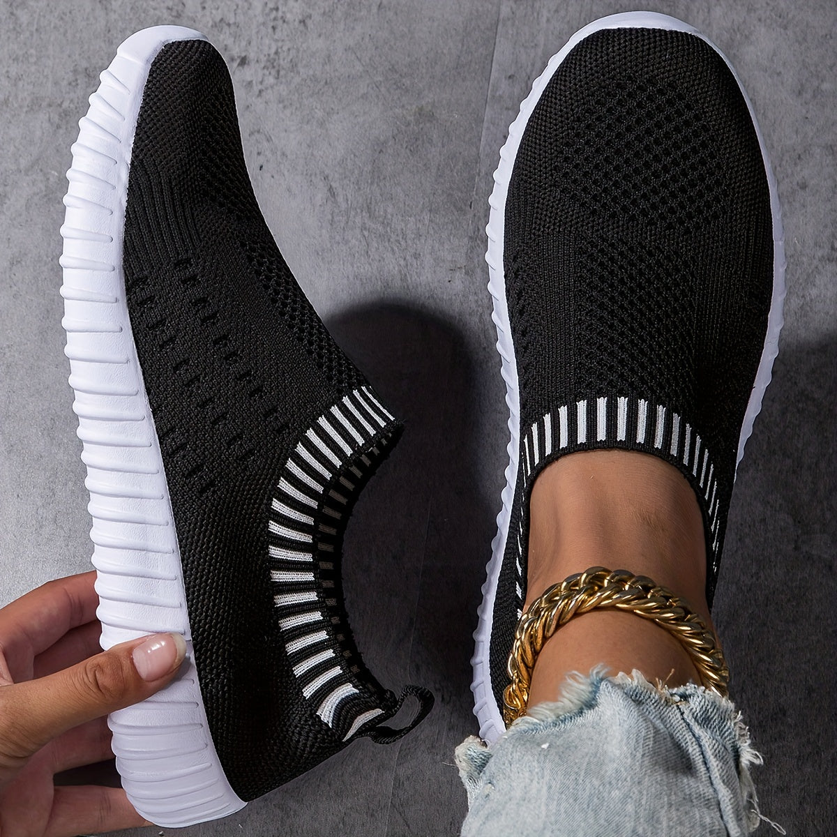 Baskets chaussettes ultra légères antidérapantes