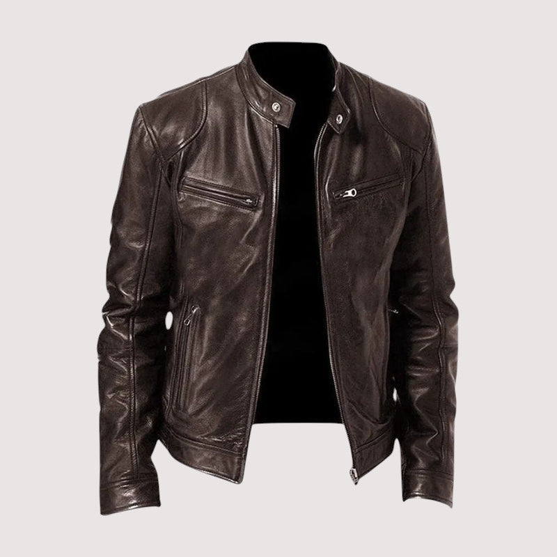 Zoléa | VESTE EN CUIR HAUT DE GAMME ÉLÉGANTE POUR HOMME