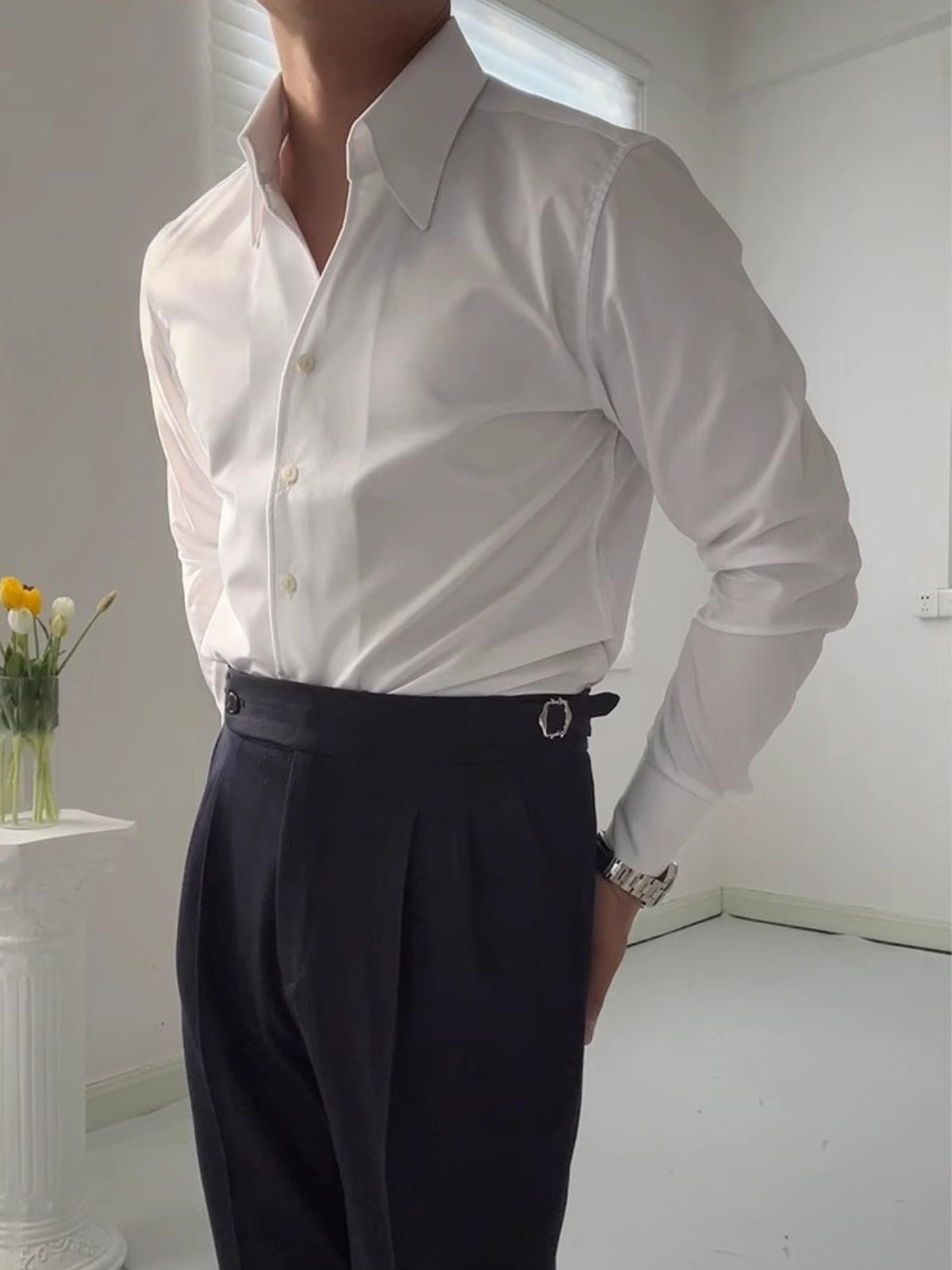 Zoléa | CHEMISE ATHLÉTIQUE ITALIENNE POUR HOMME EN BAMBOU