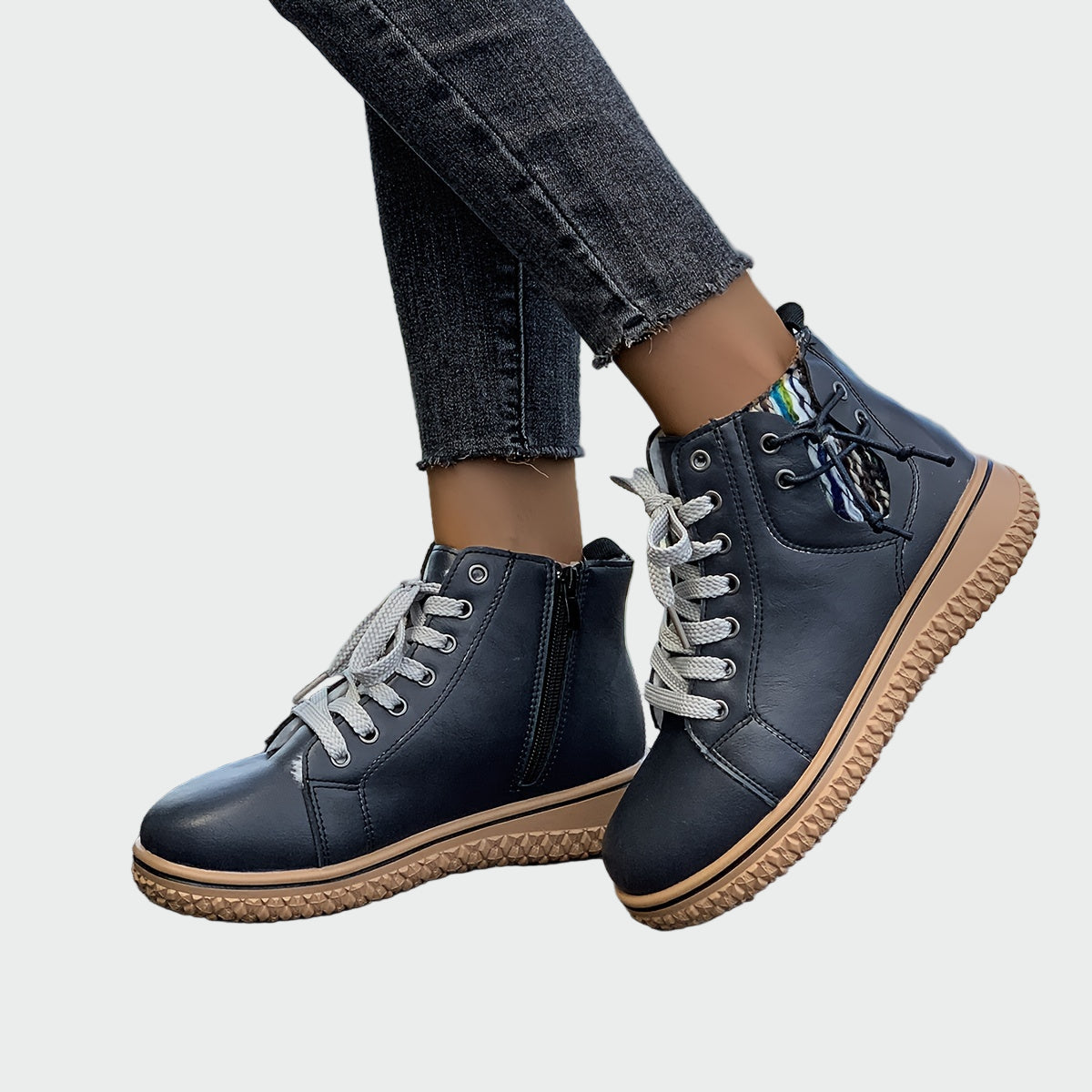 Bottines orthopédiques en cuir à la cheville