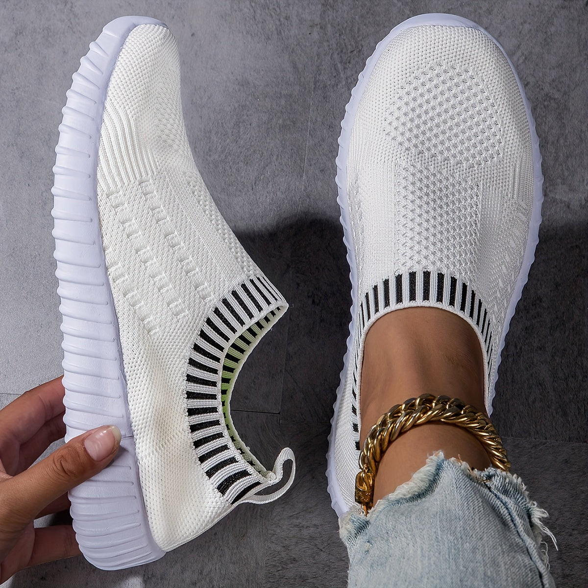 Baskets chaussettes ultra légères antidérapantes