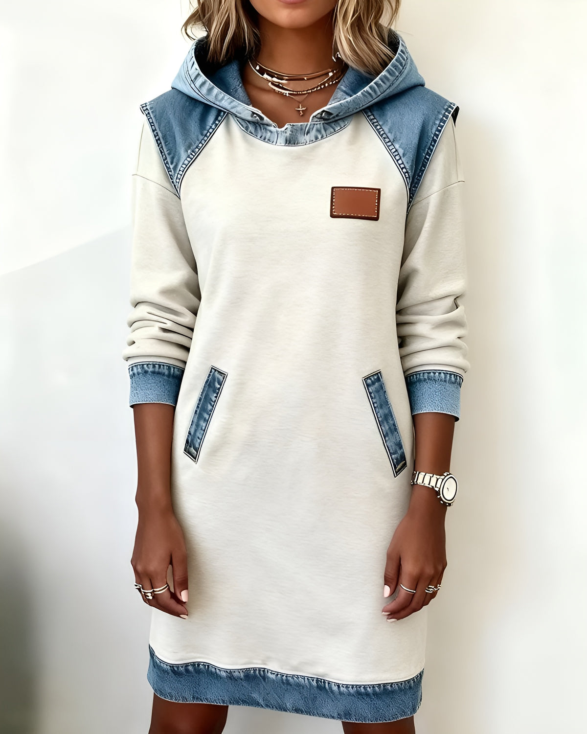 Robe Amélia™ | Élégance Contrastée