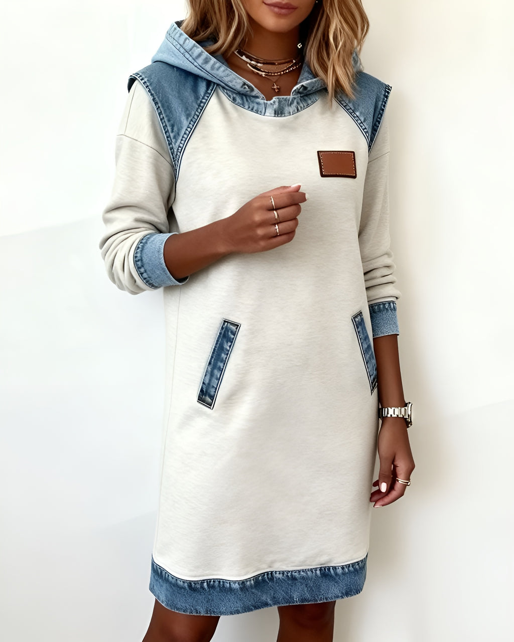 Robe Amélia™ | Élégance Contrastée