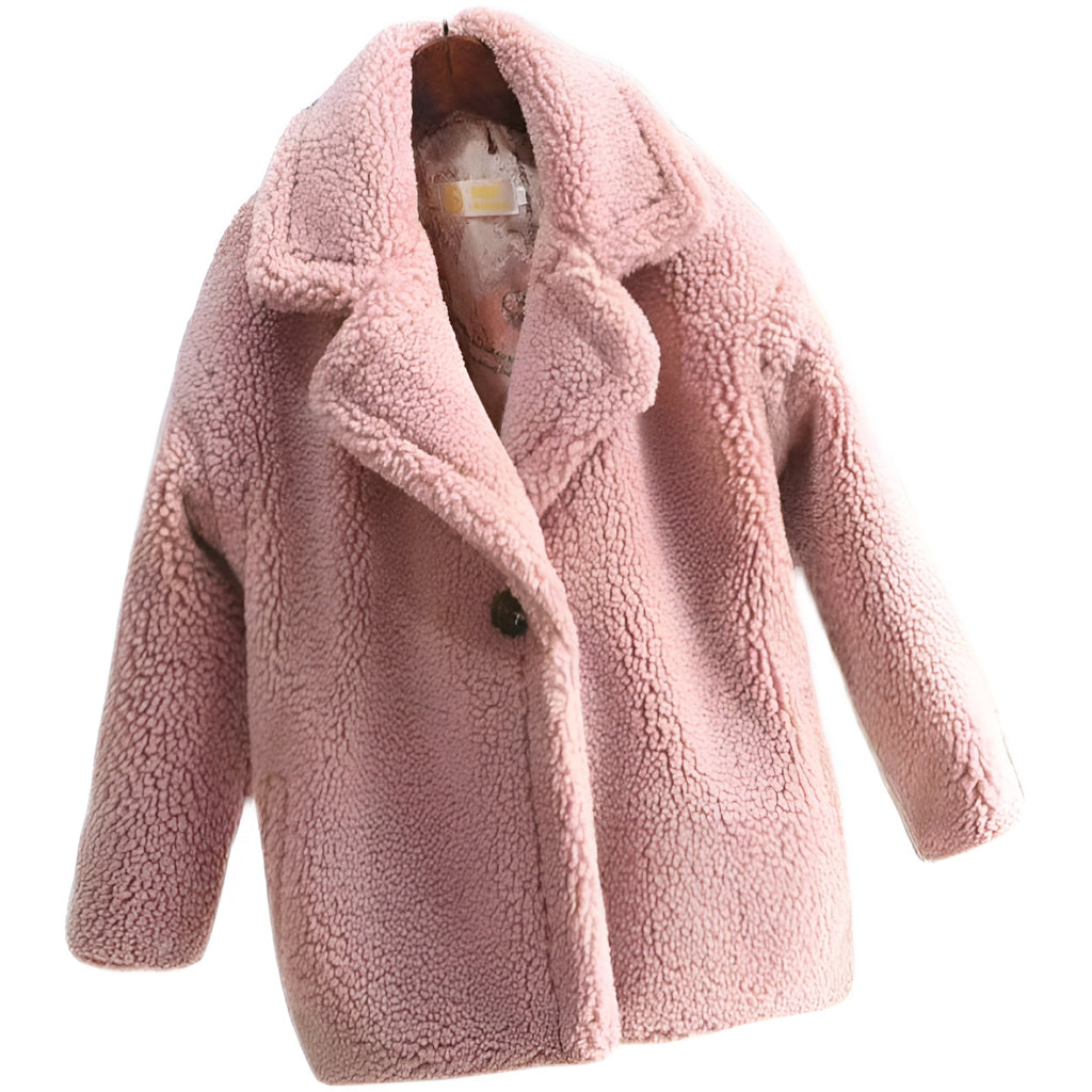 Manteau Amélie™ Enfant | Cachemire Doux et Fourrure Épaisse