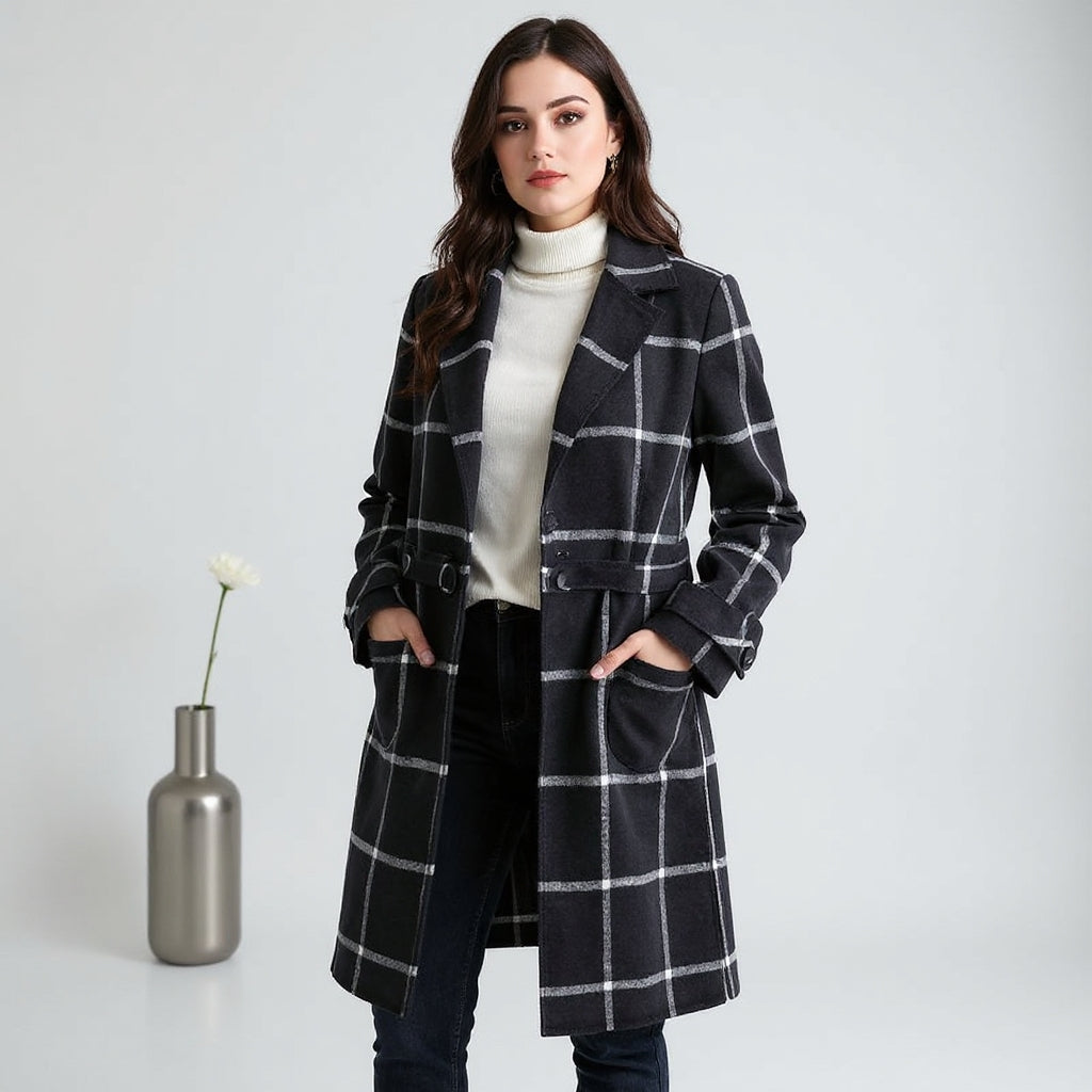 Valleri™ | Le Manteau Quadri Élégant