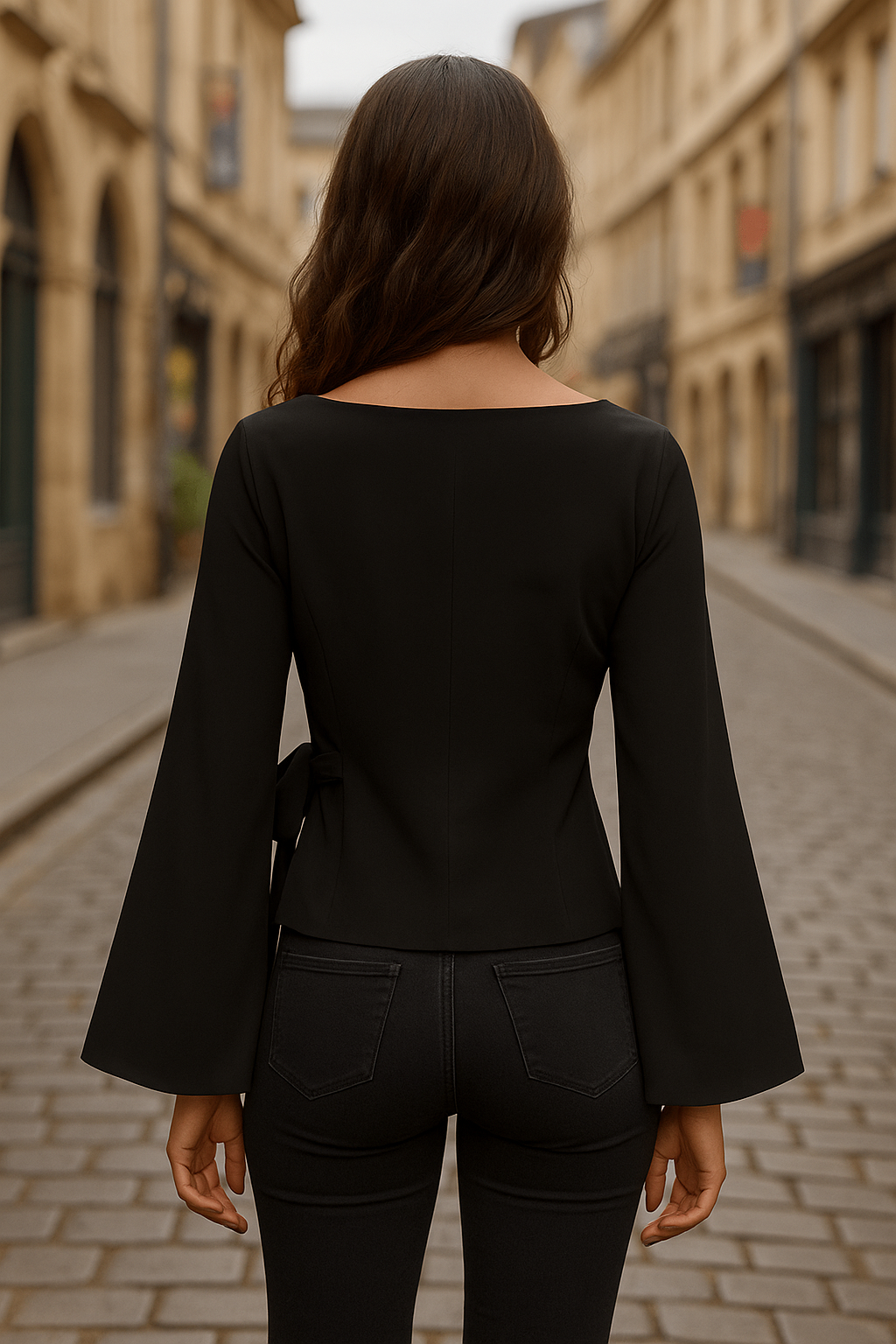 Blouse Chloé™ | Rayée à Manches Nœud