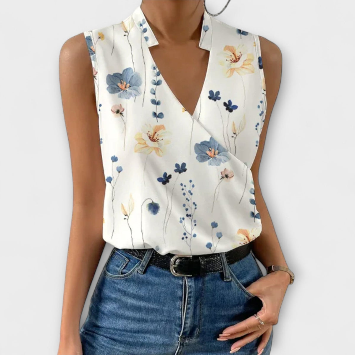 Loretta | Haut V-neck sophistiqué