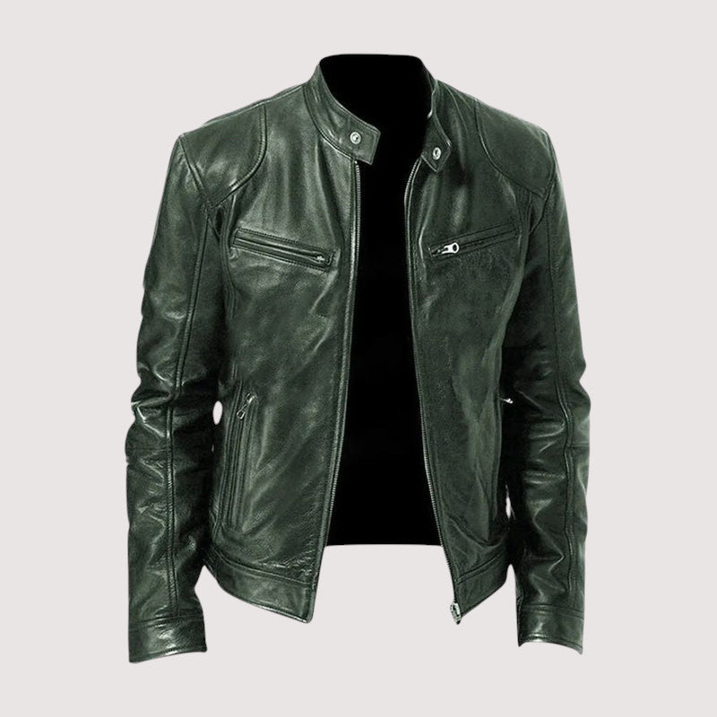 Zoléa | VESTE EN CUIR HAUT DE GAMME ÉLÉGANTE POUR HOMME