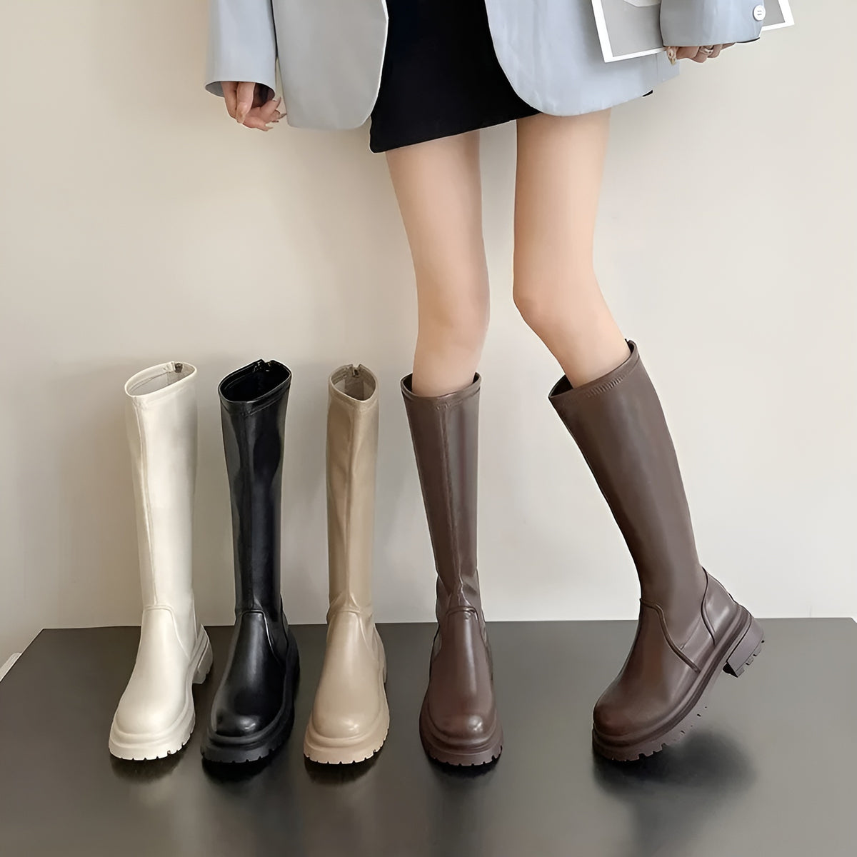 Boots Éléonore™ | Bottes Hautes à Fermeture Arrière
