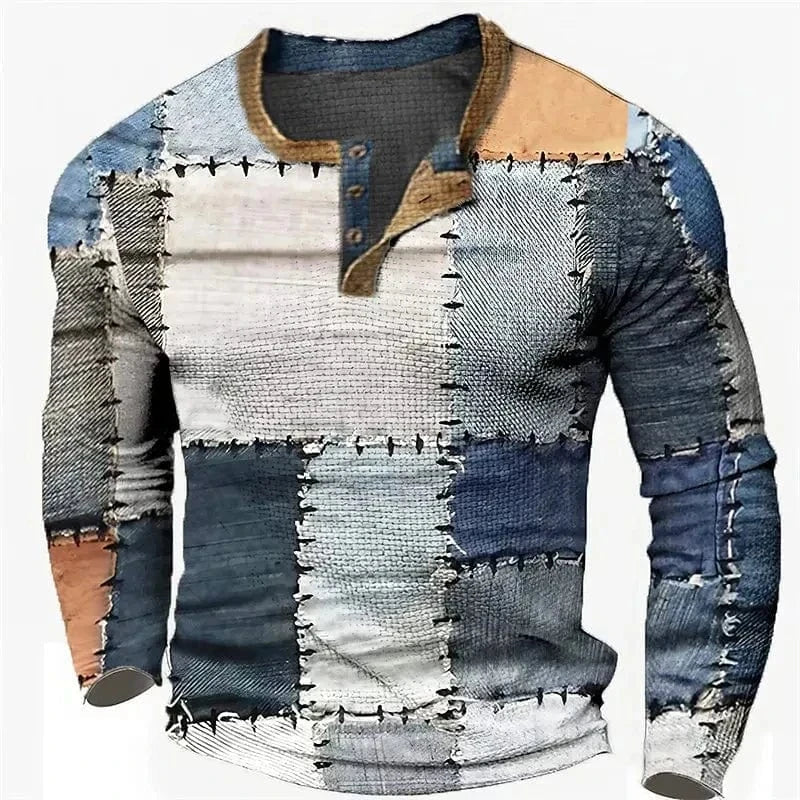 Bleu/Blanc/Marron / 4XL
