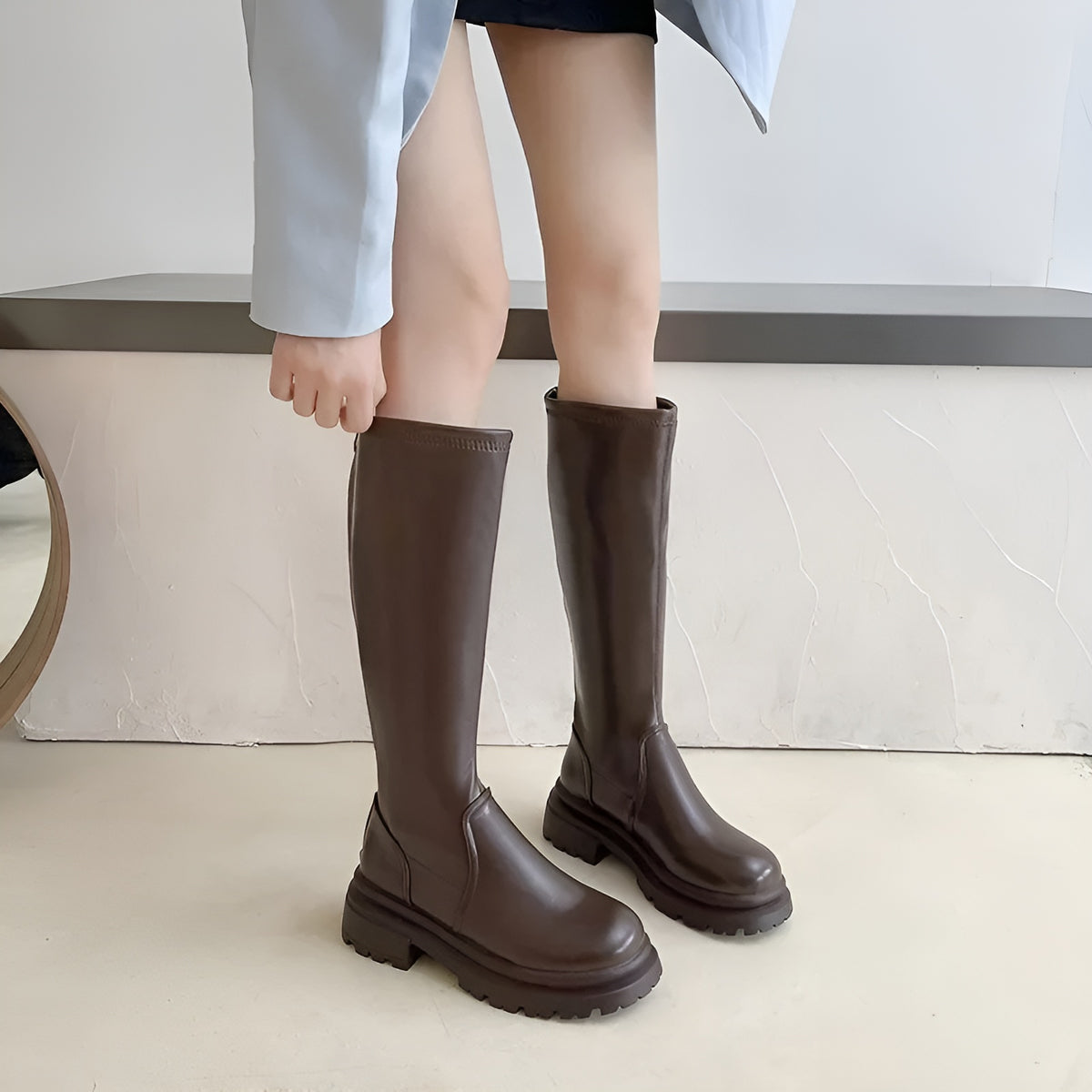 Boots Éléonore™ | Bottes Hautes à Fermeture Arrière