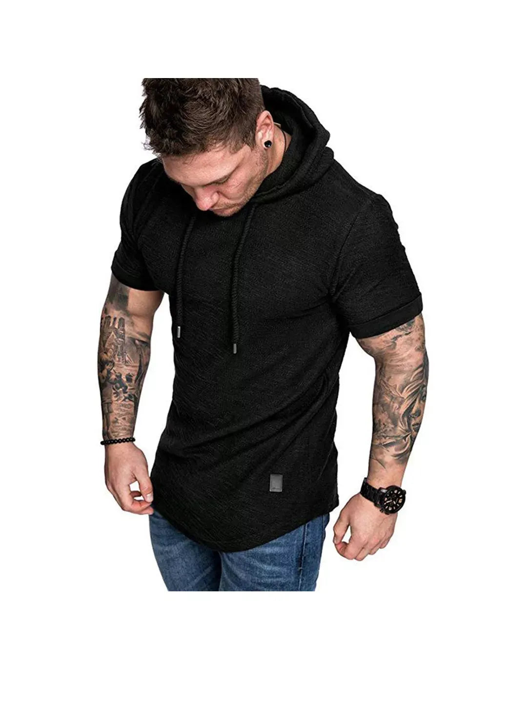 Noir Manches Courtes / 3XL
