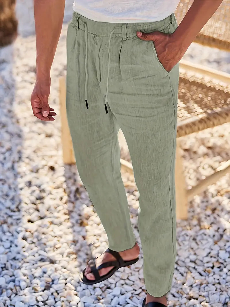 Zoléa | PANTALONS LARGES EN LIN AVEC CORDON