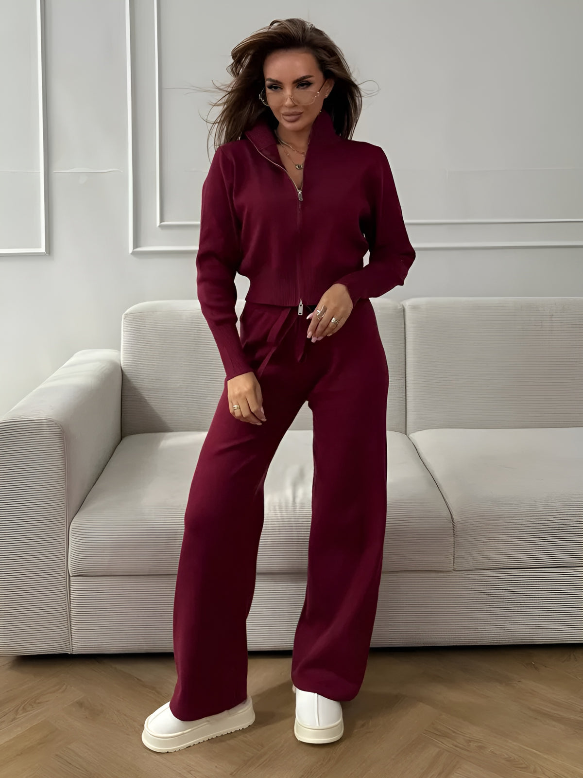 Ensemble Léonie™ | Deux Pièces Zippé Élégant