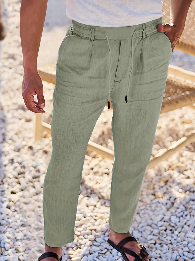Zoléa | PANTALONS LARGES EN LIN AVEC CORDON
