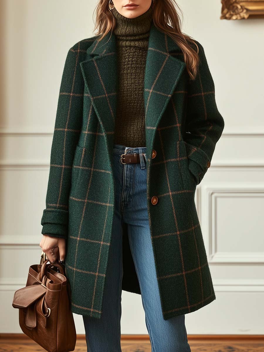 Valleri™ | Le Manteau Quadri Élégant