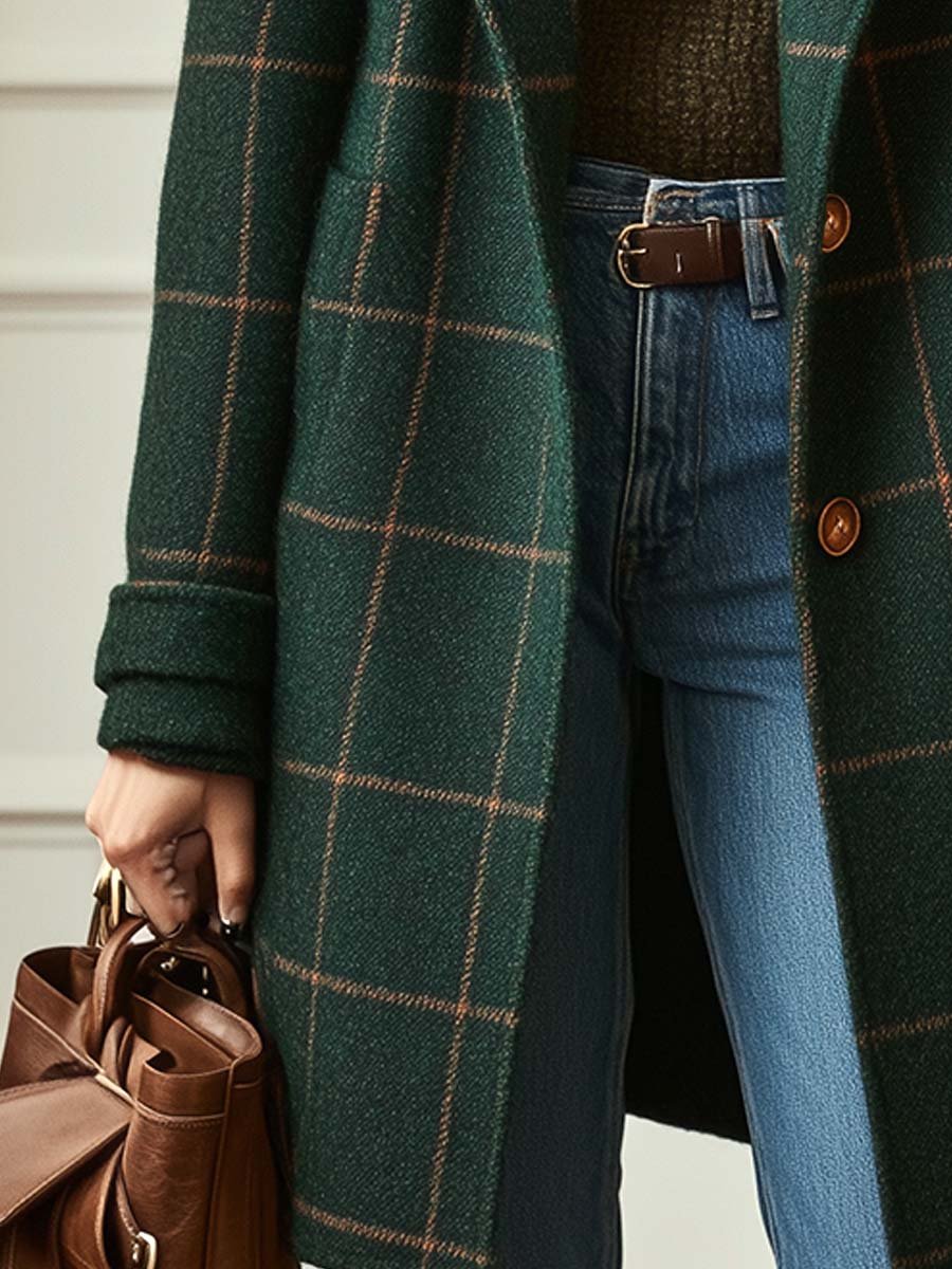 Valleri™ | Le Manteau Quadri Élégant