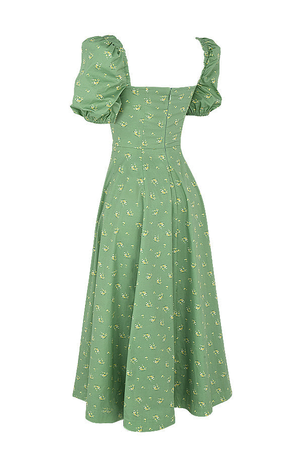 Aviana - Robe à Manches Bouffantes Bloom