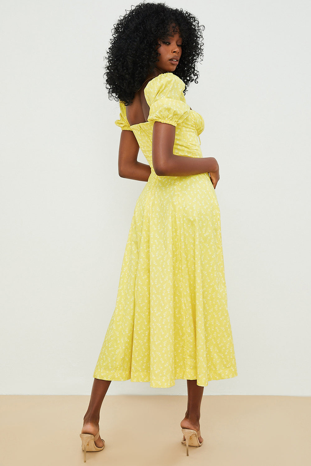 Aviana - Robe à Manches Bouffantes Bloom